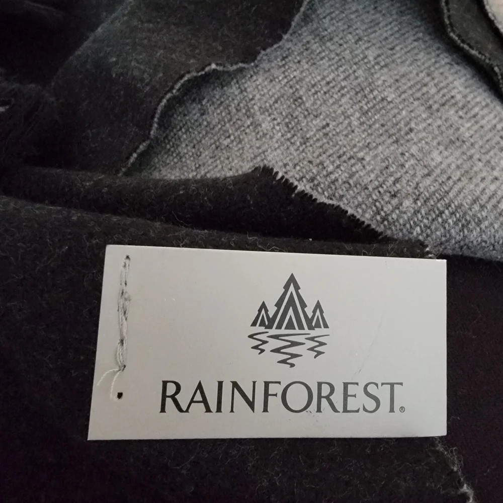 NWT Rainforest Black/Charcoal Mens Scarf Classic Minimalist Functional